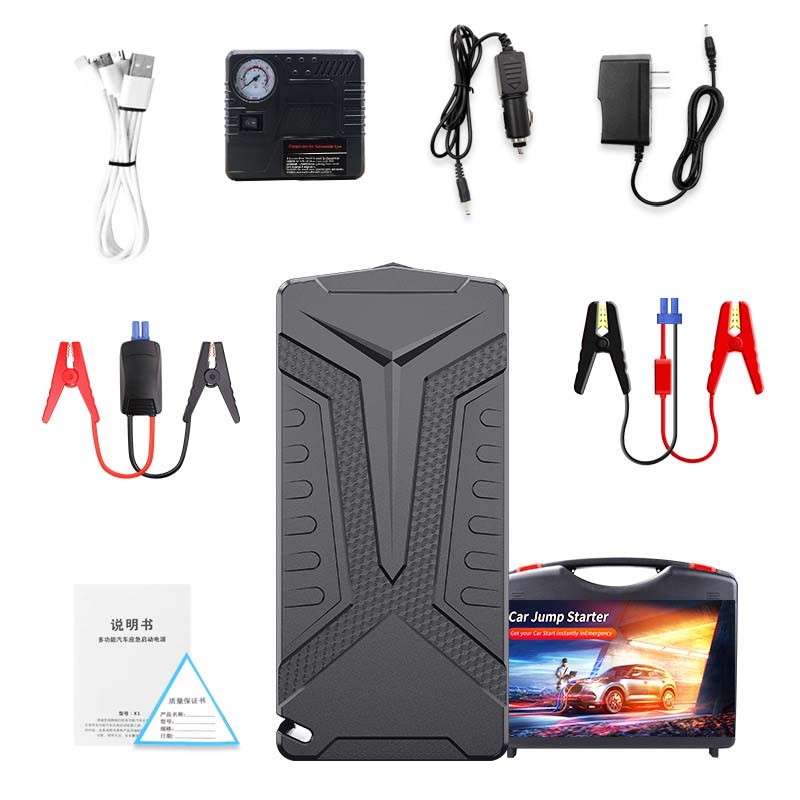 Kalyoosen 8000A Car Battery Jump Starter with Air Compressor (All Gas/16L  Diesel),32000mAh Portable Jump Starter Battery Pack,Unique 25mm  Cylinder,160PSI Tire Inflator,4000 Lumens Emergency LED Light 